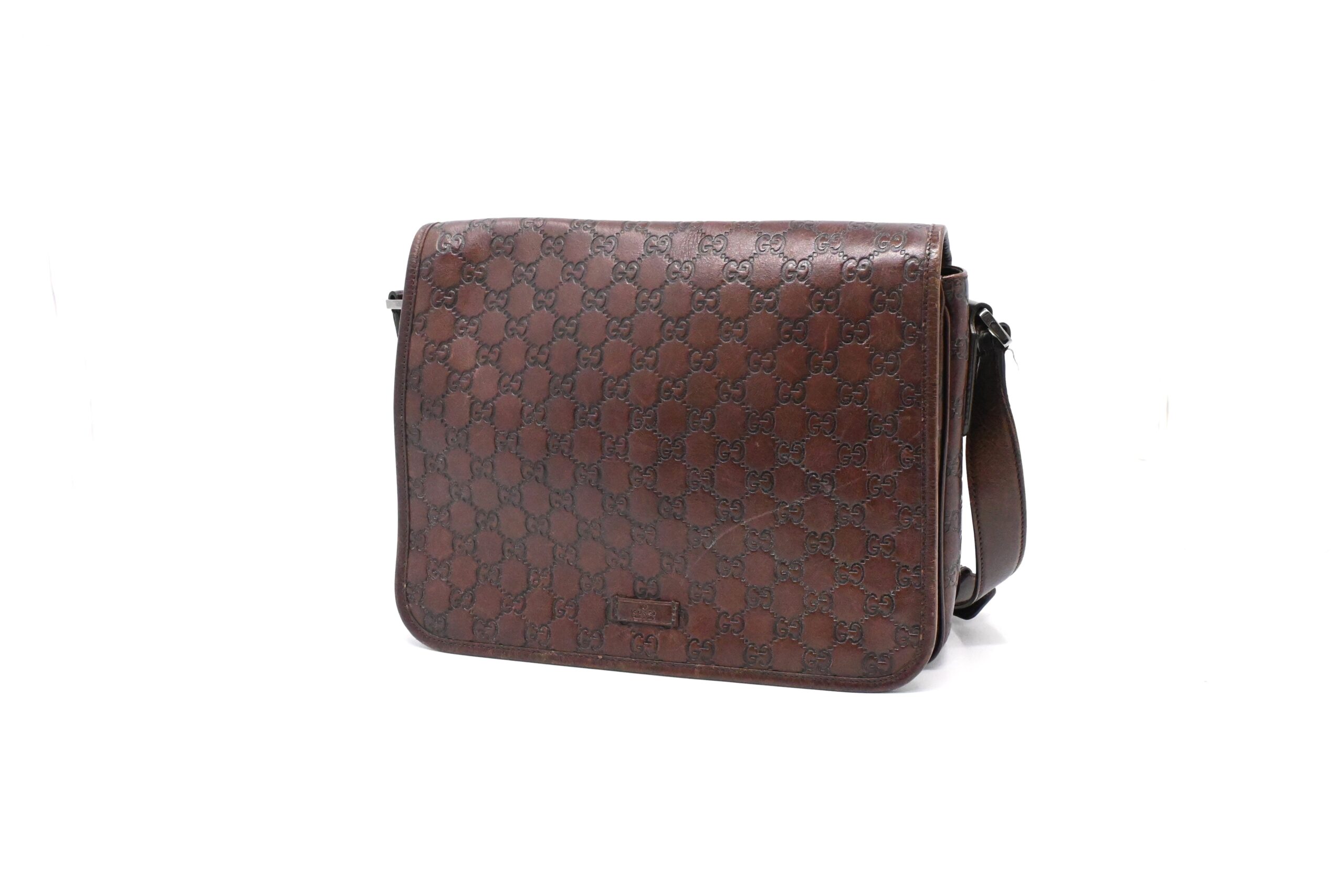 Gucci Messenger Bag in Dark Brown Guccissima Leather